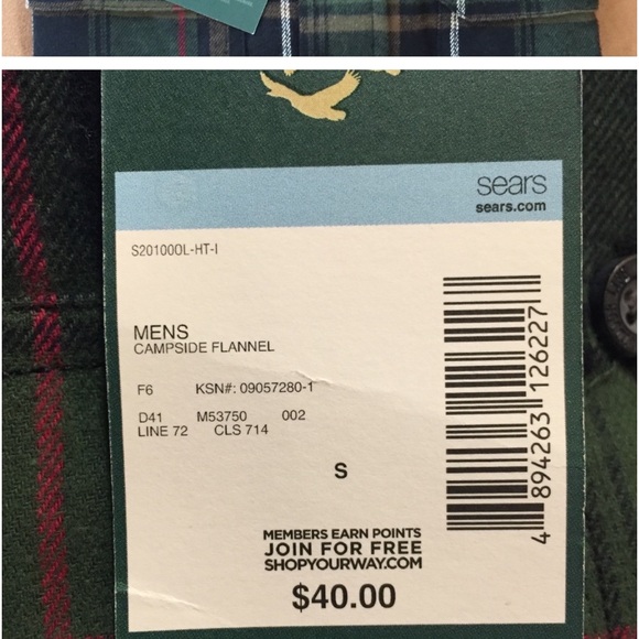 🩶New Outdoor life🖤flannel men’s shirt size(S/C) - Picture 2 of 10